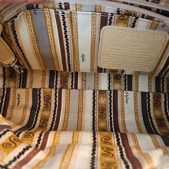 Brighton Black & Brown Leather Crossbody Bag | Adjustable Strap | 11"x7.5"x3" - Picture 8 of 15